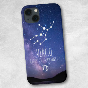 Etui iPhone 13 Vierge Constellation du zodiaque personnalisée