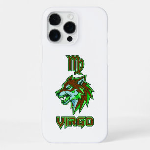 Coque iPhone 16 Pro Max Vierge du zodiaque néon vert esthétique