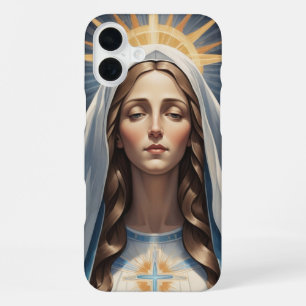 Coque iPhone 16 Plus Vierge Marie catholique romaine Sacré don de dévot