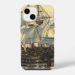Coque Pour iPhone 14 Vieux bateau pirate, galion naviguant sur l'océan