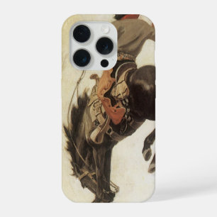 Coque iPhone 15 Pro Vieux Cowboy, étude de Bronco Buster par NC Wyeth