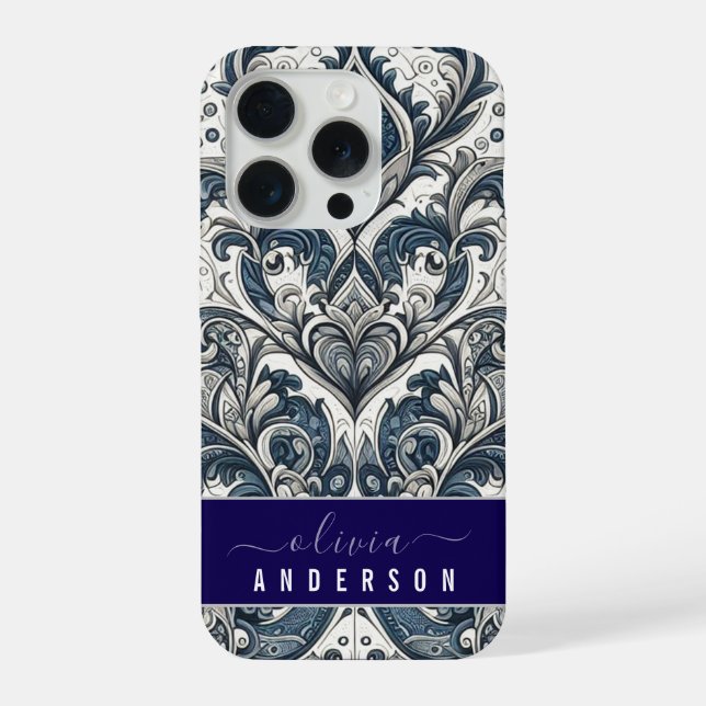 Coque iPhone Vignes florales simples et élégantes modernes (Verso)