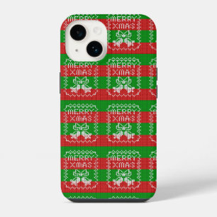 Coque Pour iPhone 14 Vilain pull motif sonnettes Joyeux fils Xmas