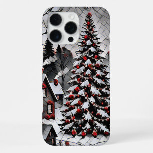 Coque iPhone 16 Pro Max Village de Noël romantique - Art de vacances