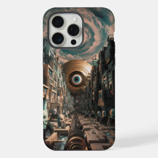 Coque iPhone 15 Pro Max Ville Cyberpunk Surréaliste
