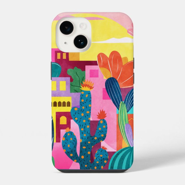 Coque iPhone Ville de cactus (Verso)