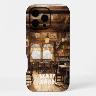 Coque iPhone 16 Pro Max Ville occidentale cowboy cowgirl Far West