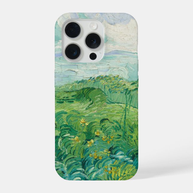 Coque iPhone Vincent Van Gogh painting Green wheat field  (Verso)