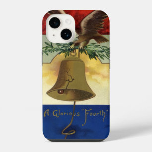 Coque Pour iPhone 14 Vintage 4 juillet avec aigle et cloche de la liber