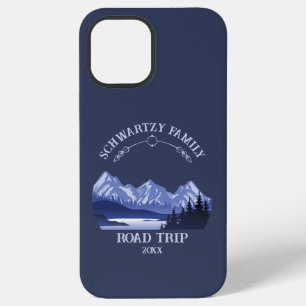 Coque iPhone 12 Pro Max Vintage Blue Mountain Lake Sunset