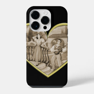 Coque Pour iPhone 14 Plus Vintage couple Romance, homme et femme amour