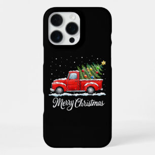 Coque iPhone 16 Pro Max Vintage Joyeux Noël Camion Rouge Noël Ancien Style