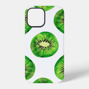 Coque iPhone 12 vintage motif sans couture kiwi main d'illustratio