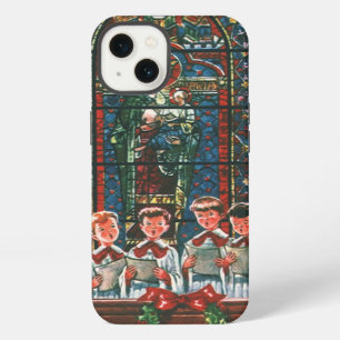 Etui iPhone 13 Vintage Noël Enfants chantant Chorale dans l'églis