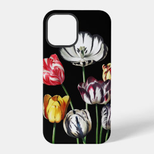 Coque iPhone 12 Pro Vintage noir Moody Floral coloré