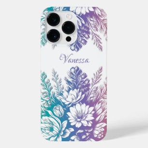 Coque Pour Pour iPhone 14 Pro Max Vintage Pastel Colorful Floral Design