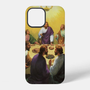 Coque iPhone 12 Vintage Religion, La Dernière Cène avec Jésus-Chri