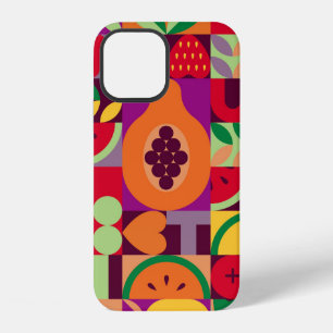 Coque iPhone 12 Vintage rétro fruit vintage motif sans couture. Ab
