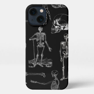 Etui iPhone 13 Vintage Skeleton Illustration Phone Case