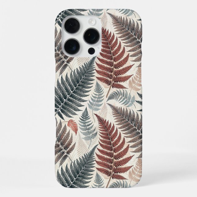 Coque iPhone Vintage-style botanical fern leaves (Verso)