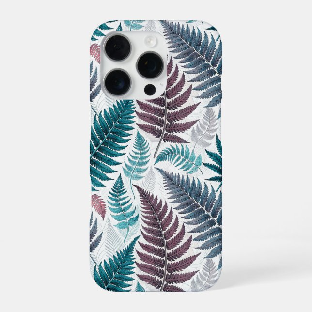 Coque iPhone Vintage-style botanical fern leaves (Verso)