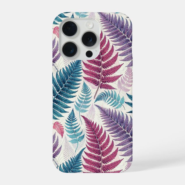Coque iPhone Vintage-style botanical fern leaves (Verso)