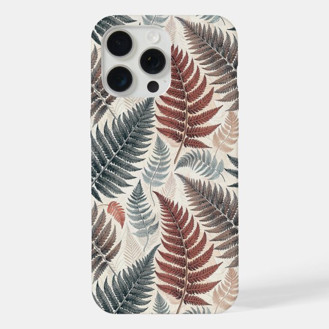Coque iPhone Vintage-style botanical fern leaves (Verso)