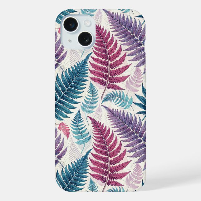 Coque iPhone Vintage-style botanical fern leaves (Verso)