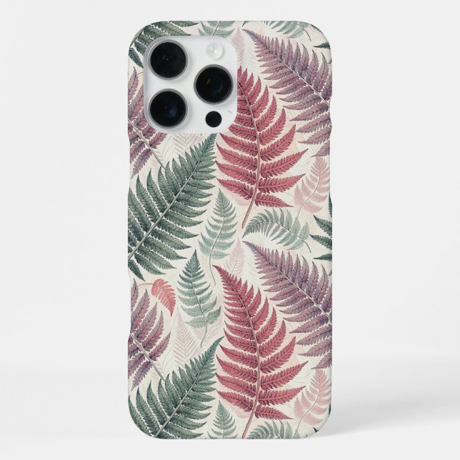 Coque iPhone Vintage-style botanical fern leaves (Verso)