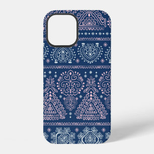 Coque iPhone 12 vintage tribal mexicain vintage ethnique motif san