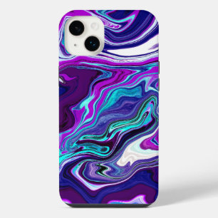 Violet, Bleu et Turquoise Abstrait Fluid Art