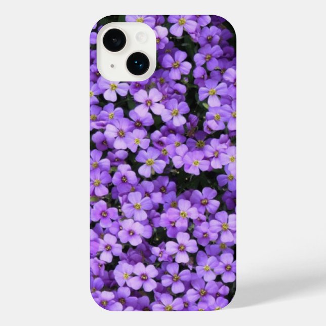 Coque iPhone Violet Fleurs de printemps Violets (Verso)