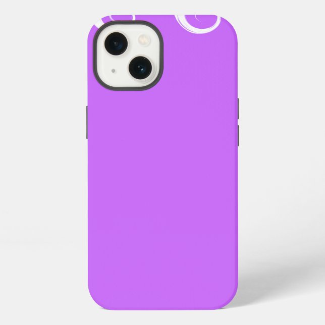 Coque iPhone Violet moderne blanc (Verso)