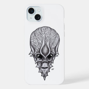 Coque iPhone 15 Plus Visage Alien, Reconstruction faciale du crâne afri