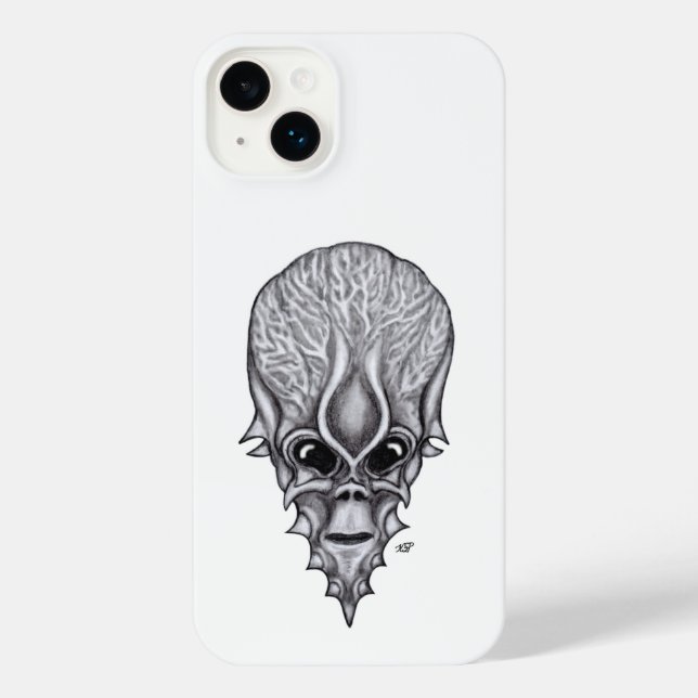 Coque iPhone Visage Alien, Reconstruction faciale du crâne afri (Verso)