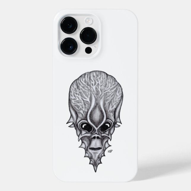 Coque iPhone Visage Alien, Reconstruction faciale du crâne afri (Verso)