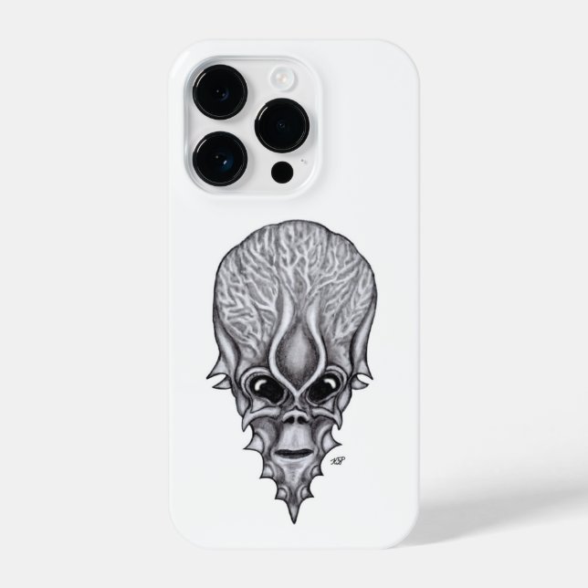 Coque iPhone Visage Alien, Reconstruction faciale du crâne afri (Verso)