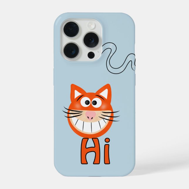 Coque iPhone Visage de chat drôle (Verso)
