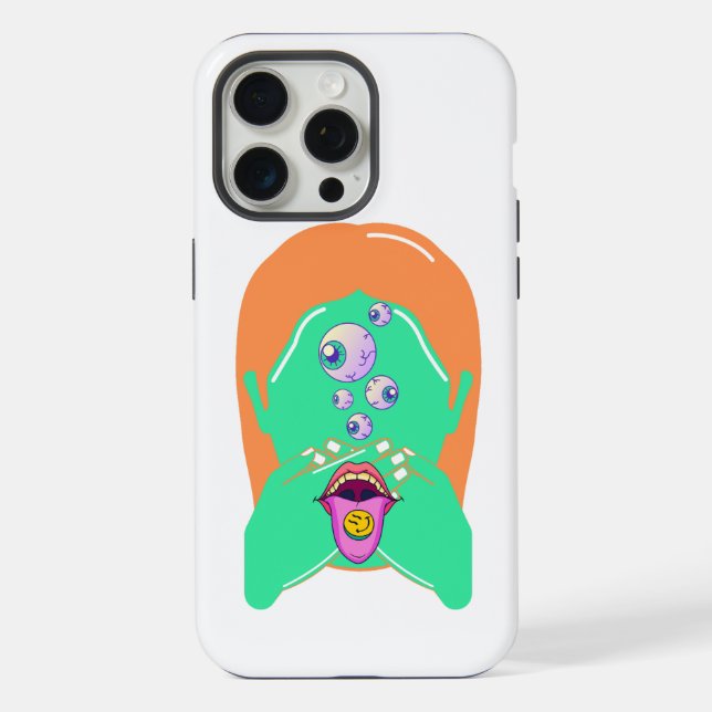 Coque iPhone visage de monstre (Verso)