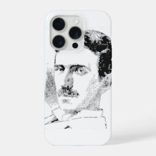 Coque iPhone 15 Pro Visage de Nikola Tesla