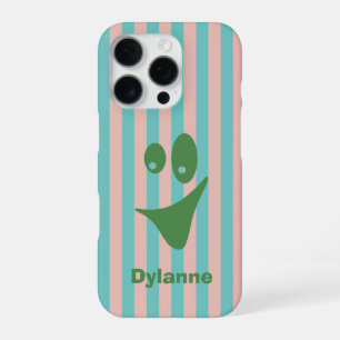Coque iPhone 16 Pro Visage Drôle Rayé Excentrique