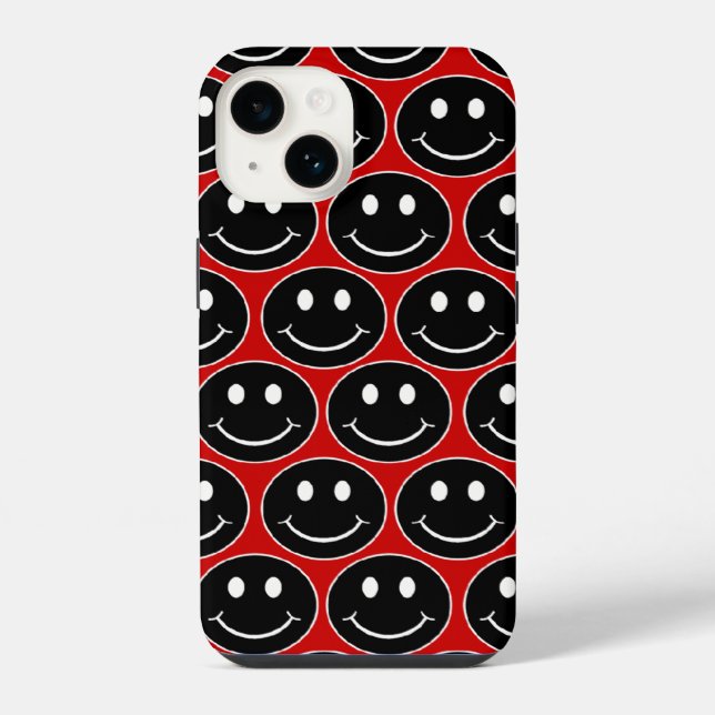Coque iPhone Visage heureux (Verso)