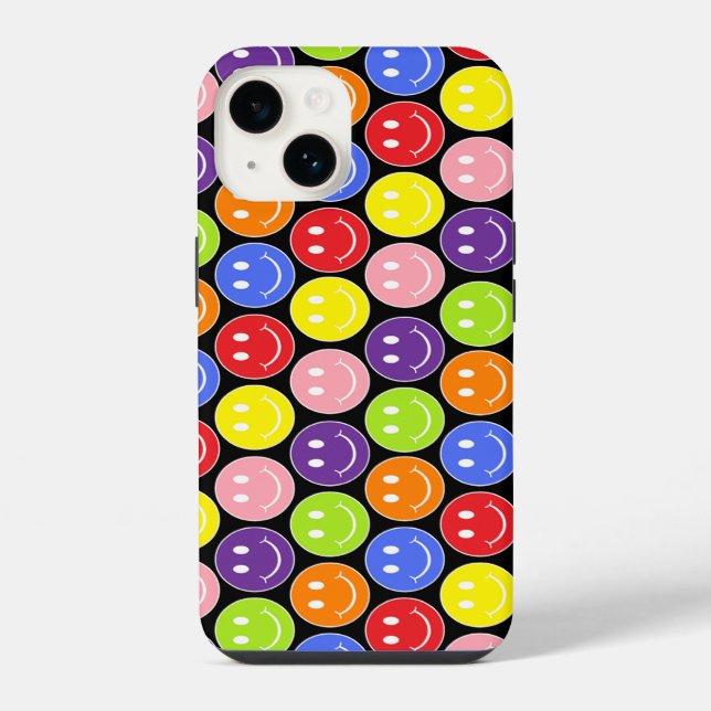 Coque iPhone Visage heureux (Verso)