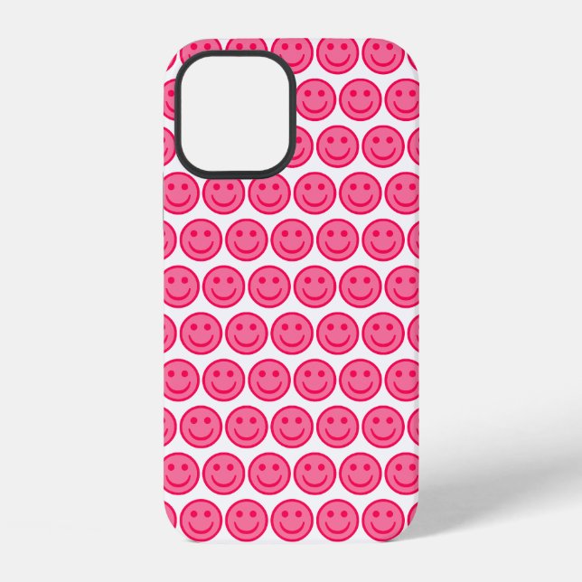 Coque iPhone Visage souriant rouge (Verso)