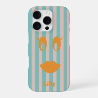 Coque iPhone 16 Pro Visage Sourire Féminin Rétro