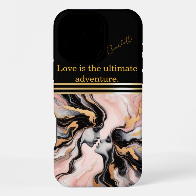 Coque iPhone Visages Abstraits en harmonie. (Verso)