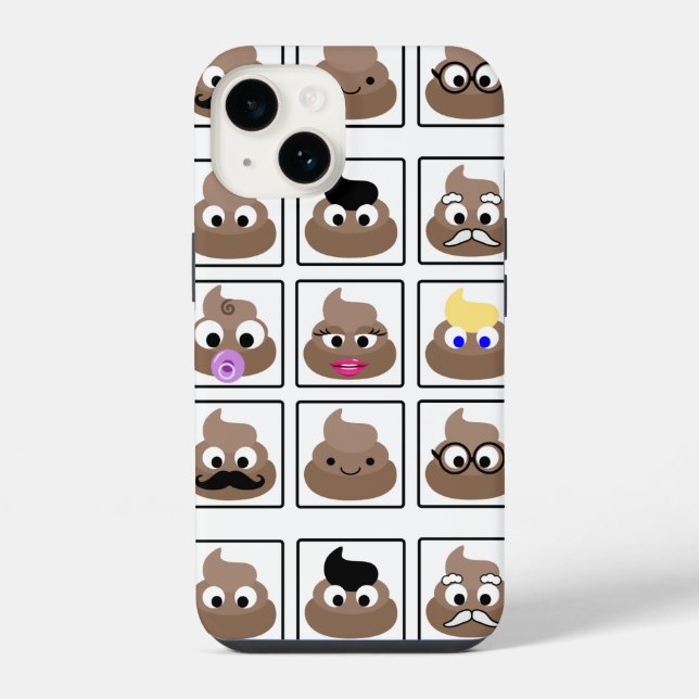 Coque iPhone Visages de caca nombreux (Verso)