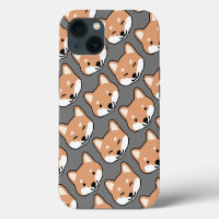 Visages mignons de Shiba Inu Chiens souriants et c