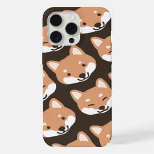 Coque iPhone 15 Pro Max Visages mignons de Shiba Inu Chiens souriants et c