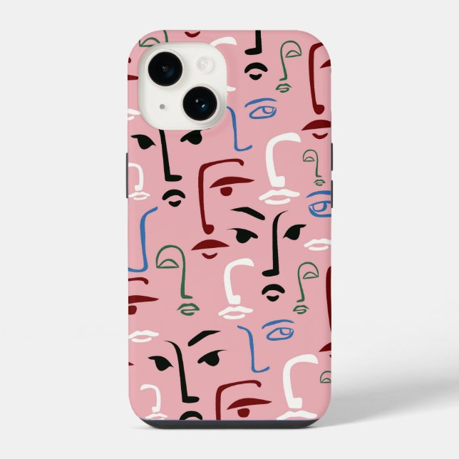 Coque iPhone Visages monochromes (Verso)